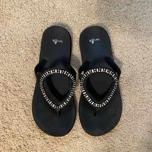 Sanuk Jeweled Flip Flops